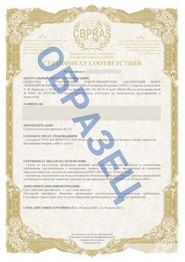 Образец Сертификат СТО 01.064.00220722.2-2020 Купавна Сертификат СТО 01.064.00220722.2-2020 
