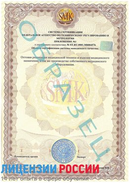 Образец сертификата соответствия (приложение) Купавна Сертификат ISO 13485