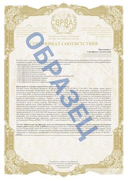 Образец Приложение к СТО 01.064.00220722.2-2020 Купавна Сертификат СТО 01.064.00220722.2-2020 