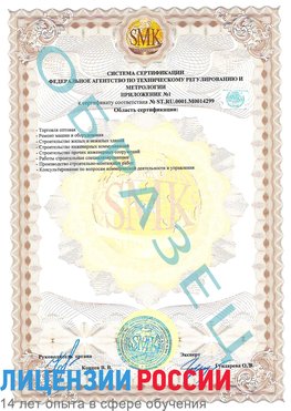 Образец сертификата соответствия (приложение) Купавна Сертификат ISO 14001