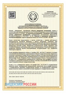 Приложение к сертификату для ИП Купавна Сертификат СТО 03.080.02033720.1-2020